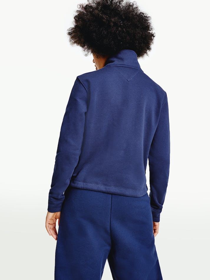 Tommy Hilfiger Quarter Zip Women's Sweatshirt Navy | PD6rxZxDKths