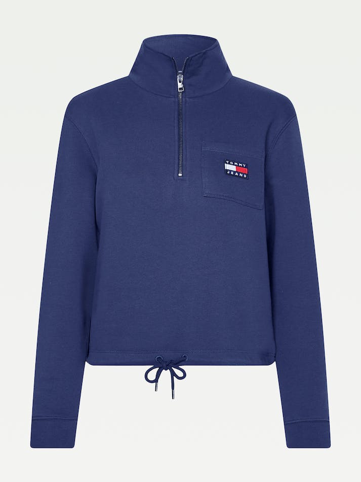 Tommy Hilfiger Quarter Zip Women's Sweatshirt Navy | PD6rxZxDKths