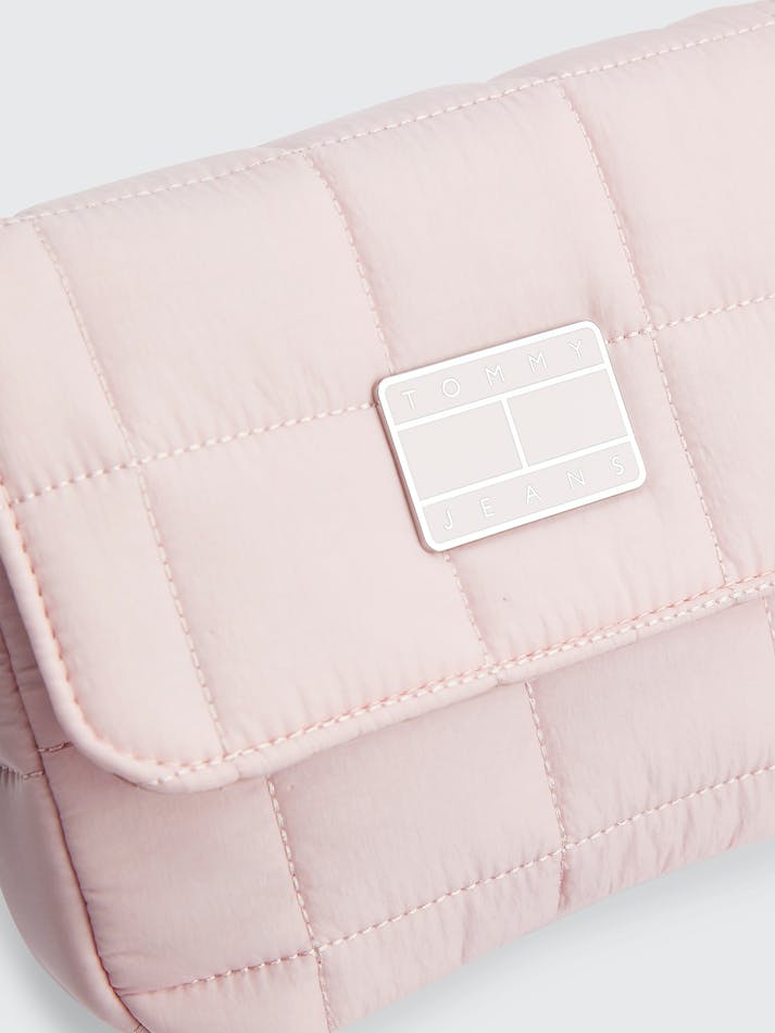 Tommy Hilfiger Quilted Nylon Crossover Women's Bags Pink | E3APqXgcqlM8