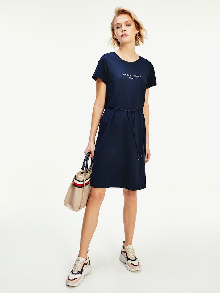 Tommy Hilfiger Regular Crew Neck Women's Dress Blue | xG08a1I4yRb9