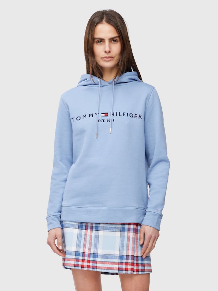 Tommy Hilfiger Regular Hilfiger Women\'s Hoodie Blue | oFUKJ3anKIIX