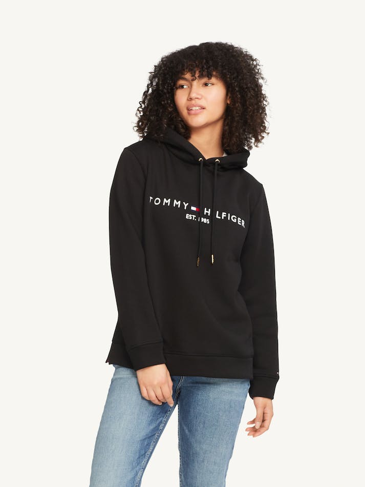 Tommy Hilfiger Regular Hilfiger Women\'s Hoodie Black | udADY5cmaACS