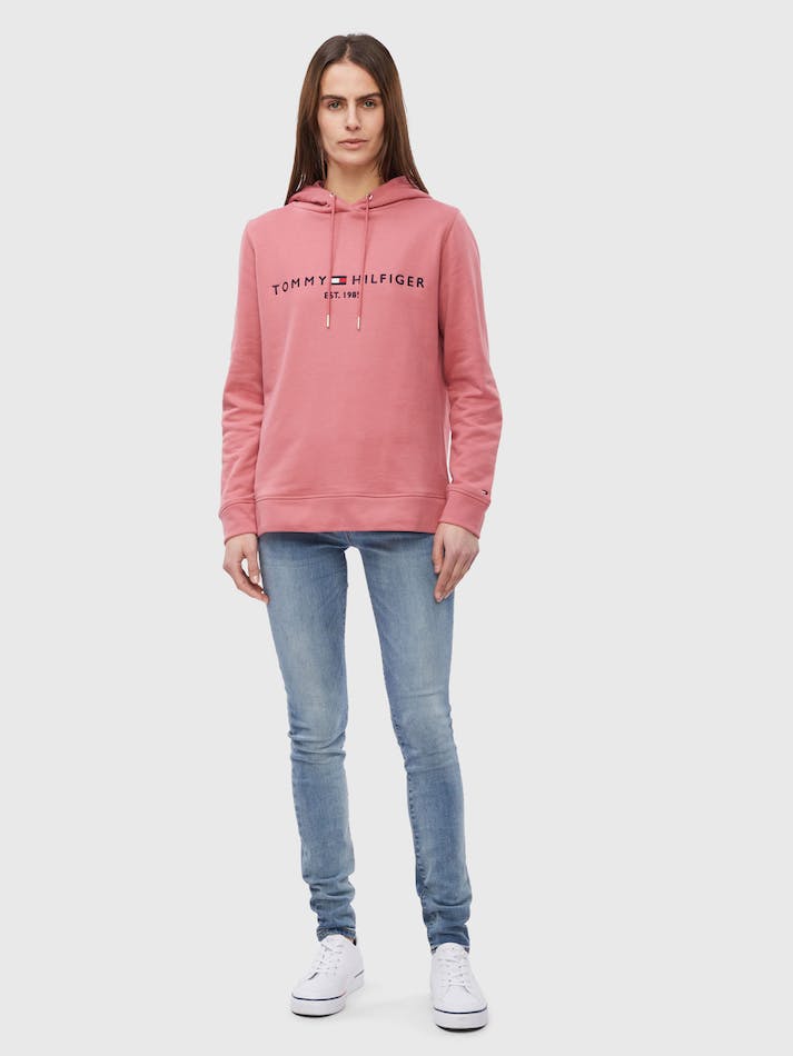 Tommy Hilfiger Regular Hilfiger Women's Hoodie Pink | E0GcThe2PXeL