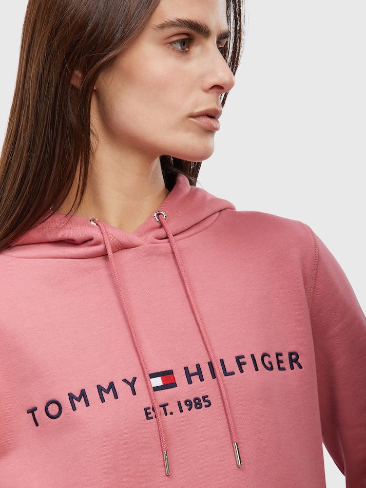 Tommy Hilfiger Regular Hilfiger Women's Hoodie Pink | E0GcThe2PXeL