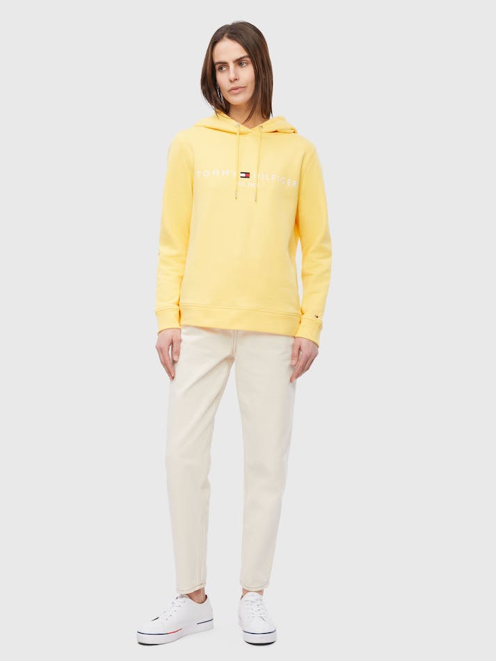 Tommy Hilfiger Regular Hilfiger Women's Hoodie Yellow | eFeKTw0gS7I8