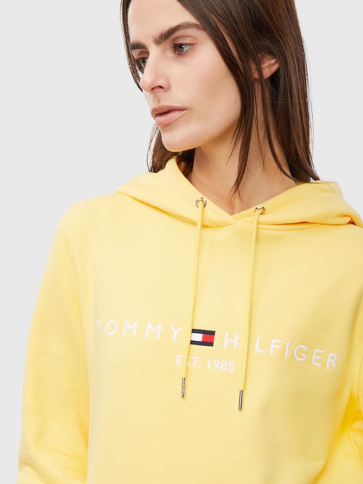 Tommy Hilfiger Regular Hilfiger Women's Hoodie Yellow | eFeKTw0gS7I8