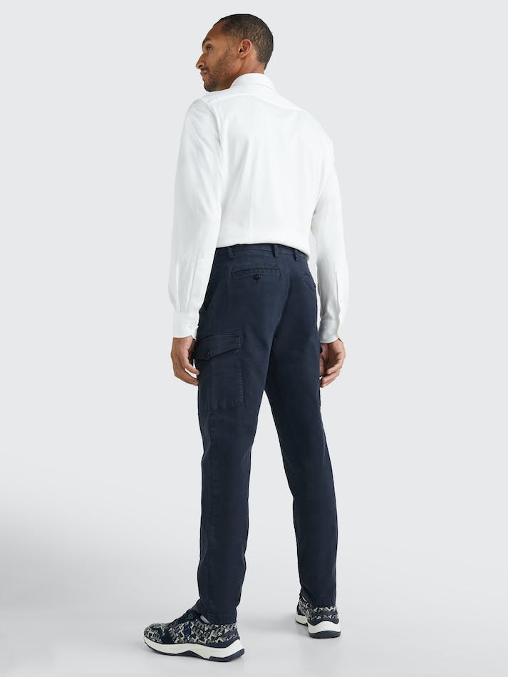 Tommy Hilfiger Relaxed Fit Cargo Men's Trousers Blue | 8libJqzL7esX