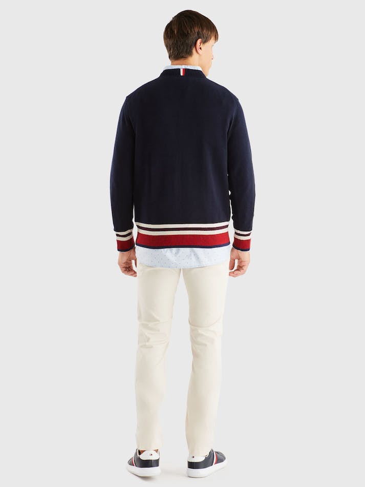 Tommy Hilfiger Relaxed Fit Crew Neck Men's Jumpers Blue | jSt2ap5pUGeM