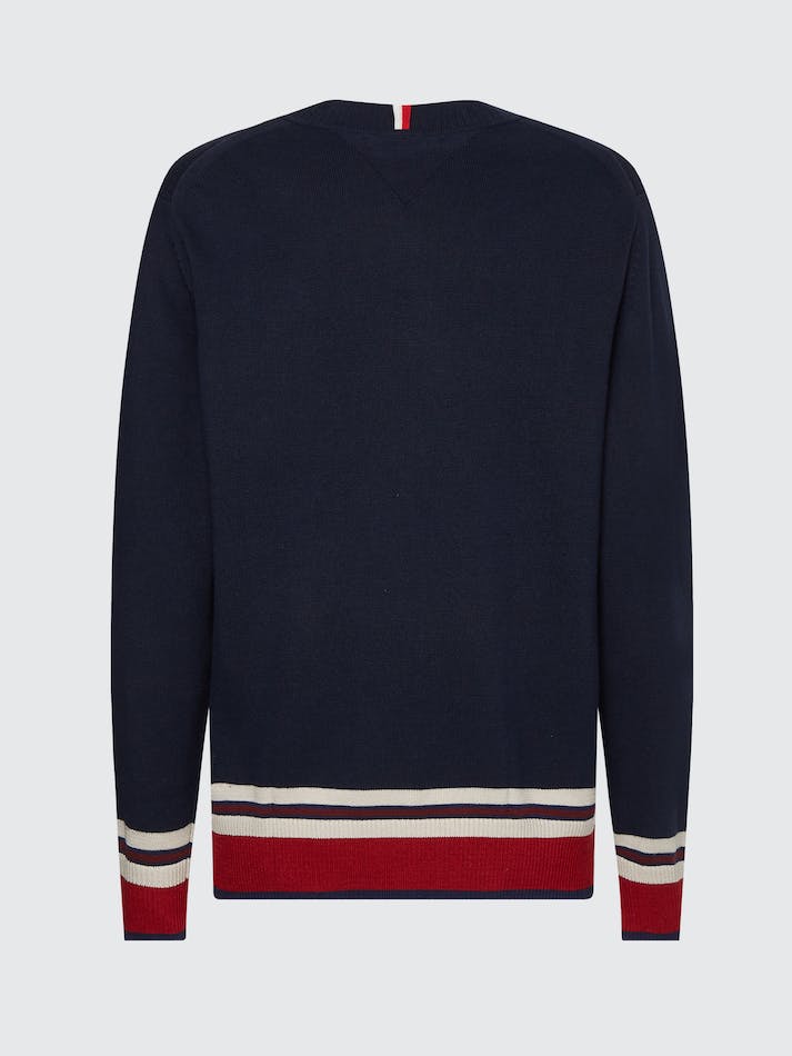 Tommy Hilfiger Relaxed Fit Crew Neck Men's Jumpers Blue | jSt2ap5pUGeM