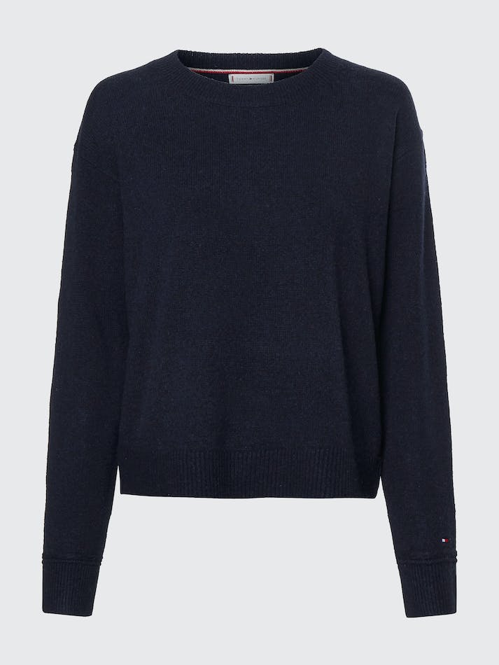 Tommy Hilfiger Relaxed Fit Wool Women's Jumpers Blue | fXeHdmfwGq2y