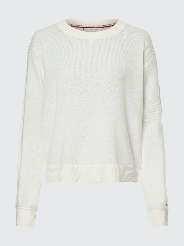 Tommy Hilfiger Relaxed Fit Wool Women's Jumpers White | sAzPQhecNBNa