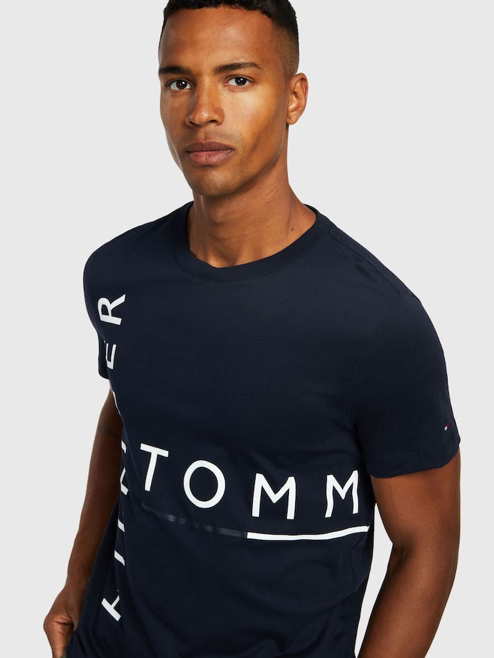 Tommy Hilfiger Repeat Hilfiger Men's T Shirts Blue | RQRqrZBlpI7A