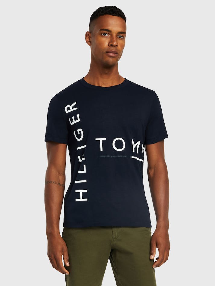 Tommy Hilfiger Repeat Hilfiger Men\'s T Shirts Blue | RQRqrZBlpI7A