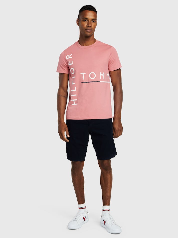 Tommy Hilfiger Repeat Hilfiger Men's T Shirts Pink | yI5qVfjECWnP