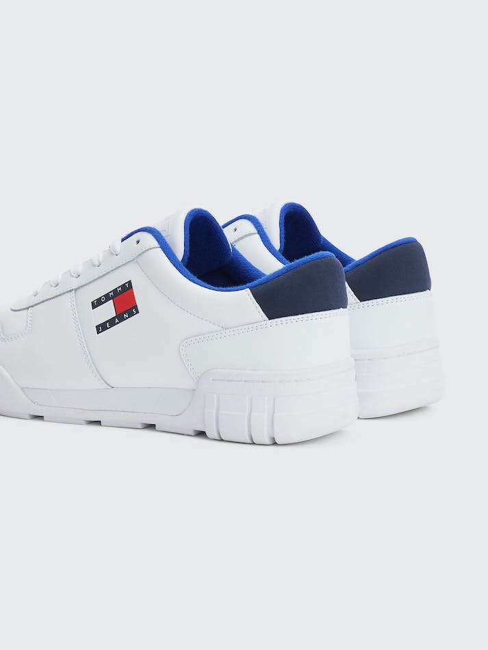 Tommy Hilfiger Retro Leather Cupsole Men's Sneakers White | lftDY5yYXfge