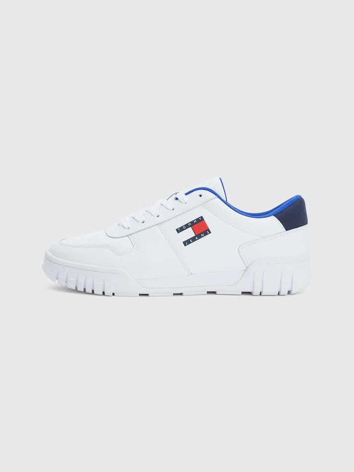 Tommy Hilfiger Retro Leather Cupsole Men's Sneakers White | lftDY5yYXfge