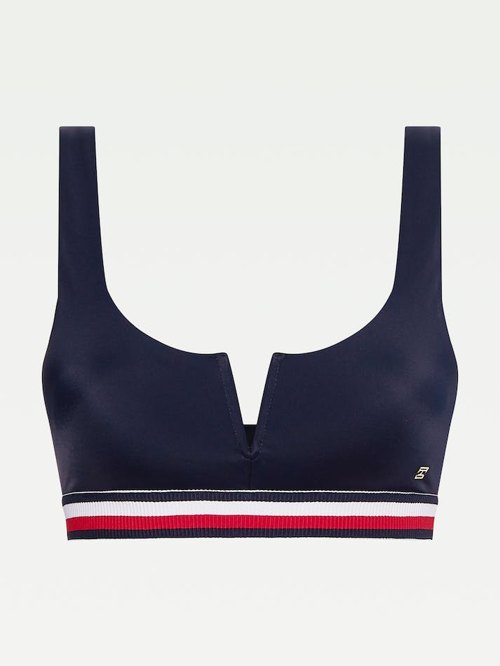 Tommy Hilfiger Ribbed Bikini Women's Bras Blue | buTNUfGHOS78