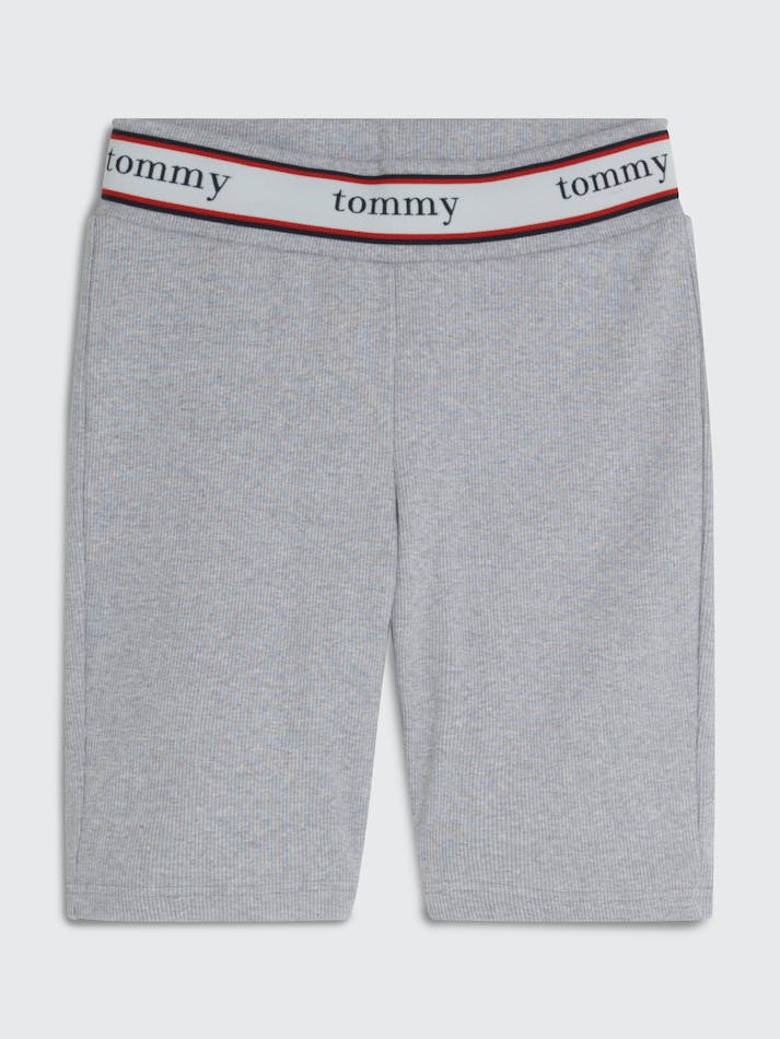 Tommy Jeans Ribbed Logo Waistband Cycle Women's Shorts Light Grey | LRguqvjF1Rss