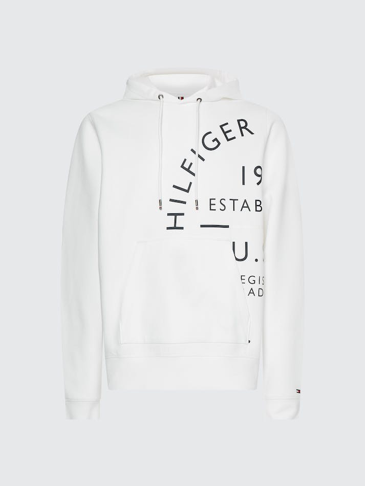 Tommy Hilfiger Roundall Established Men's Hoodie White | 2oPXbDuE6Dr3