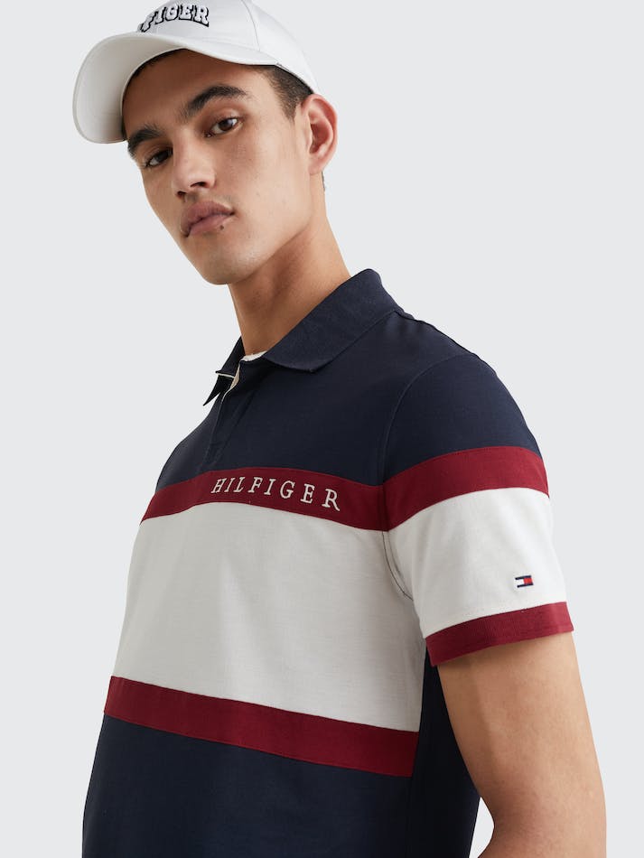 Tommy Hilfiger Rugby Stripe Men's Polo Shirts Blue / Multicolor | EcLWncaxgavT