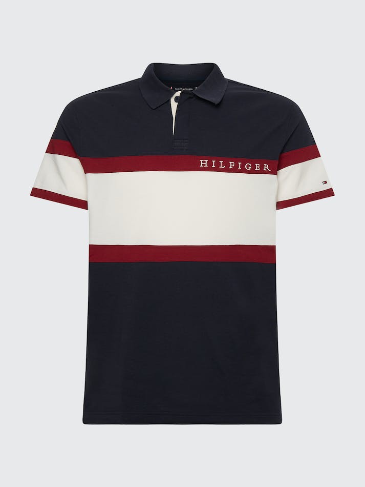 Tommy Hilfiger Rugby Stripe Men's Polo Shirts Blue / Multicolor | EcLWncaxgavT