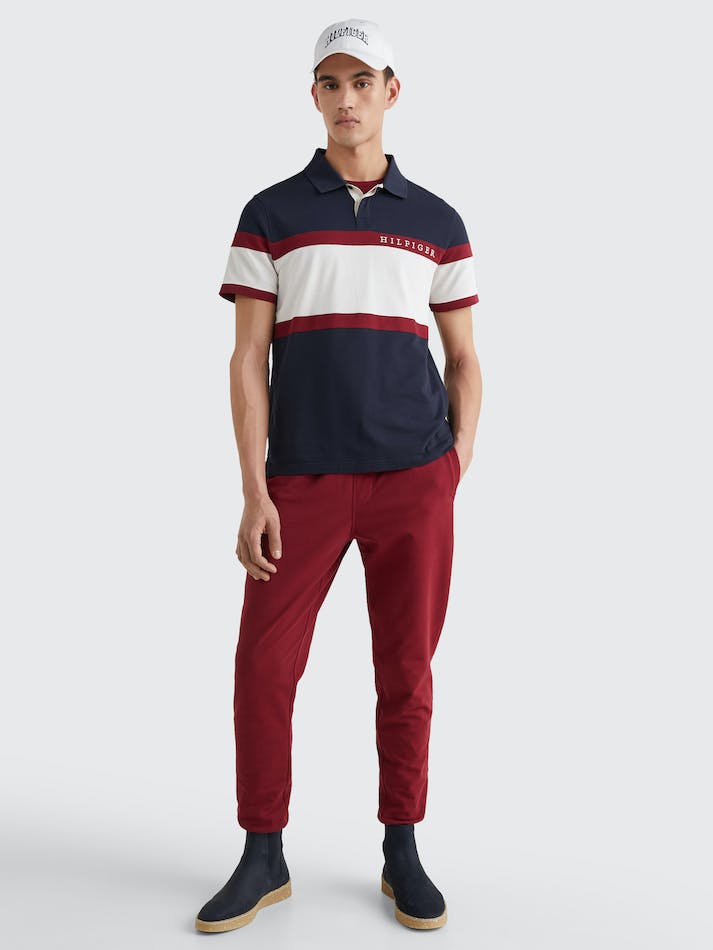 Tommy Hilfiger Rugby Stripe Men\'s Polo Shirts Blue / Multicolor | EcLWncaxgavT