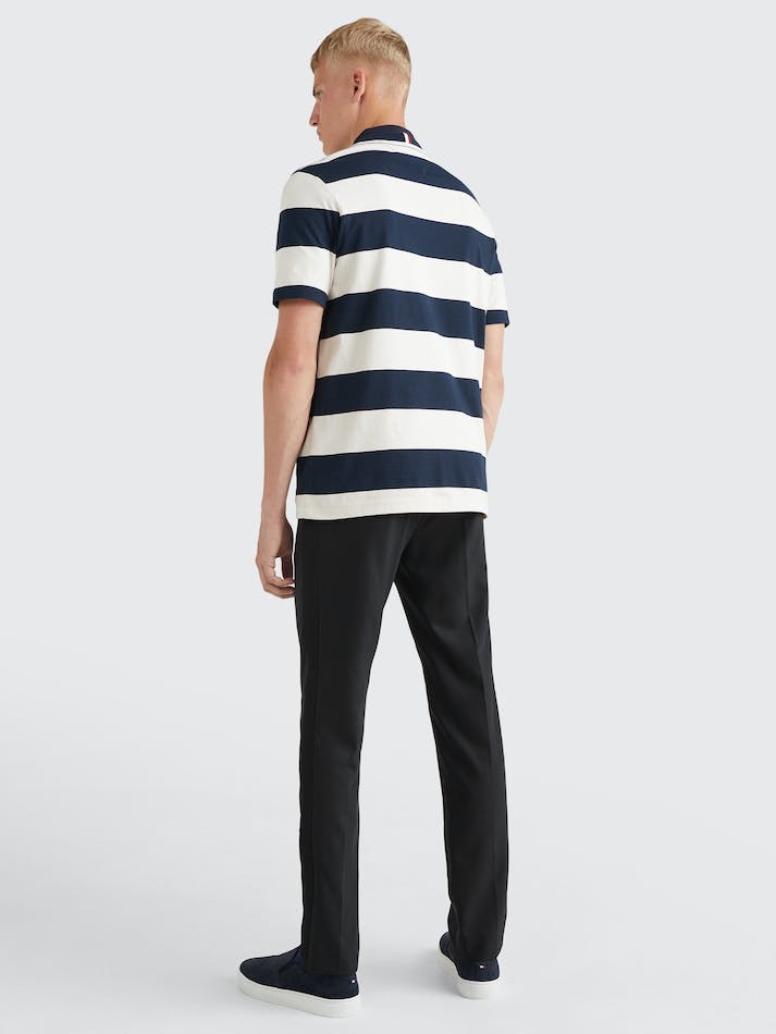 Tommy Hilfiger Rugby Stripe Men's T Shirts Blue / White | ZagtFbyhhcVy