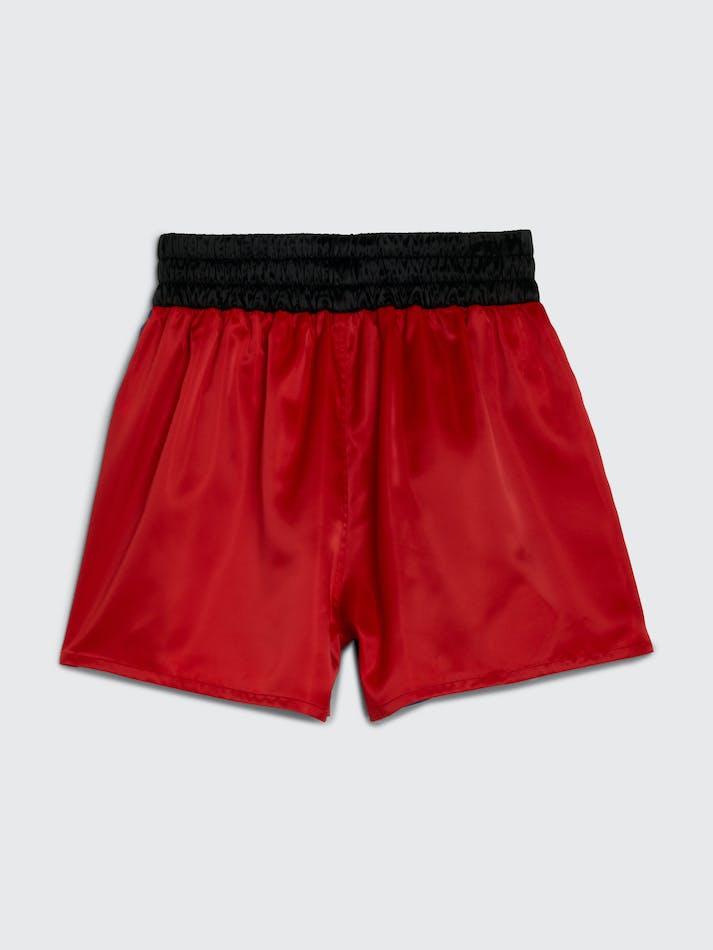 Tommy Jeans Sateen Colour-Blocked Dual Gender Boxer Unisex Shorts Deep Red | E8LJ7TQbp8cS