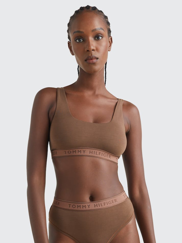 Tommy Hilfiger Scoop Neck Unlined Women's Lingerie Brown | 9TIWB8VYfmK9