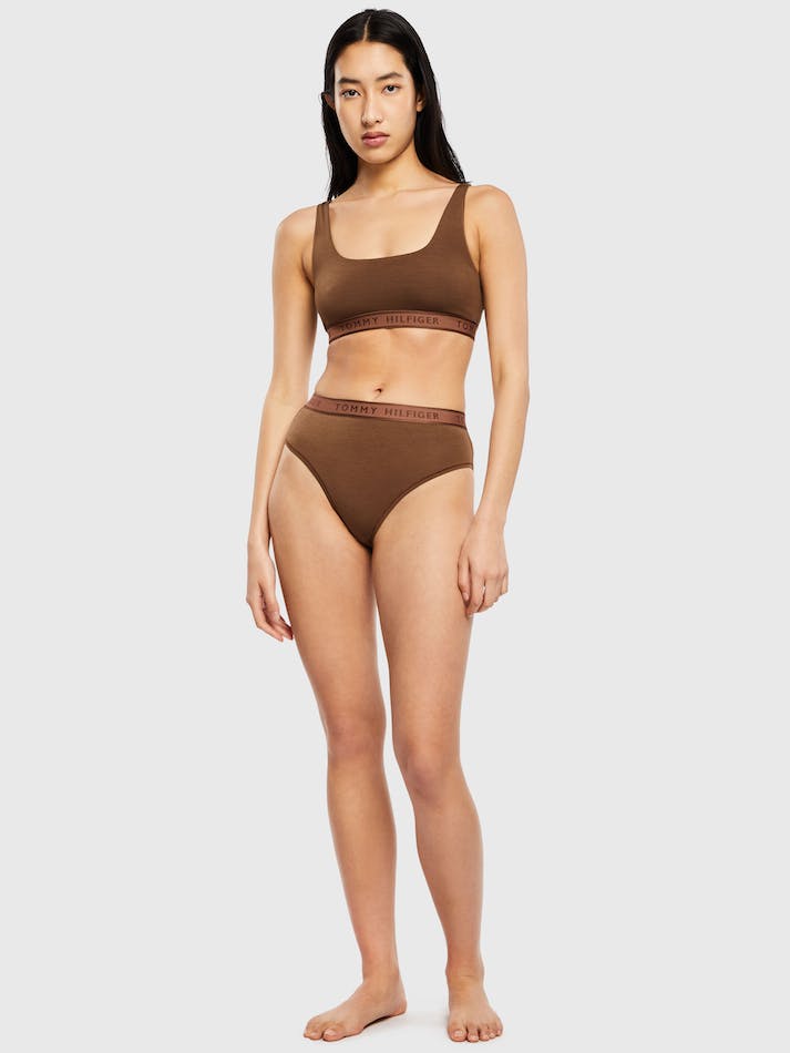 Tommy Hilfiger Scoop Neck Unlined Women's Lingerie Brown | 9TIWB8VYfmK9