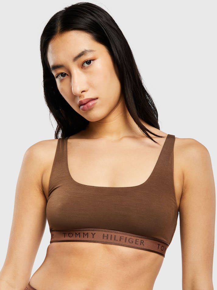 Tommy Hilfiger Scoop Neck Unlined Women's Lingerie Brown | 9TIWB8VYfmK9