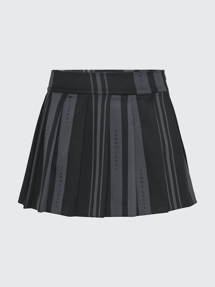 Tommy Jeans Serif Logo Pleated Women's Skirts Black | kkKG9prkFpUh