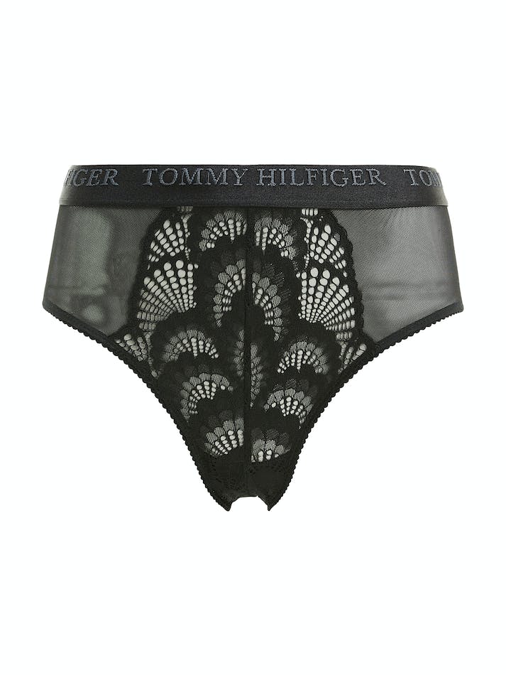 Tommy Hilfiger Shell Lace High Waist Women's Underwear Black | 0ywRspa0heCg