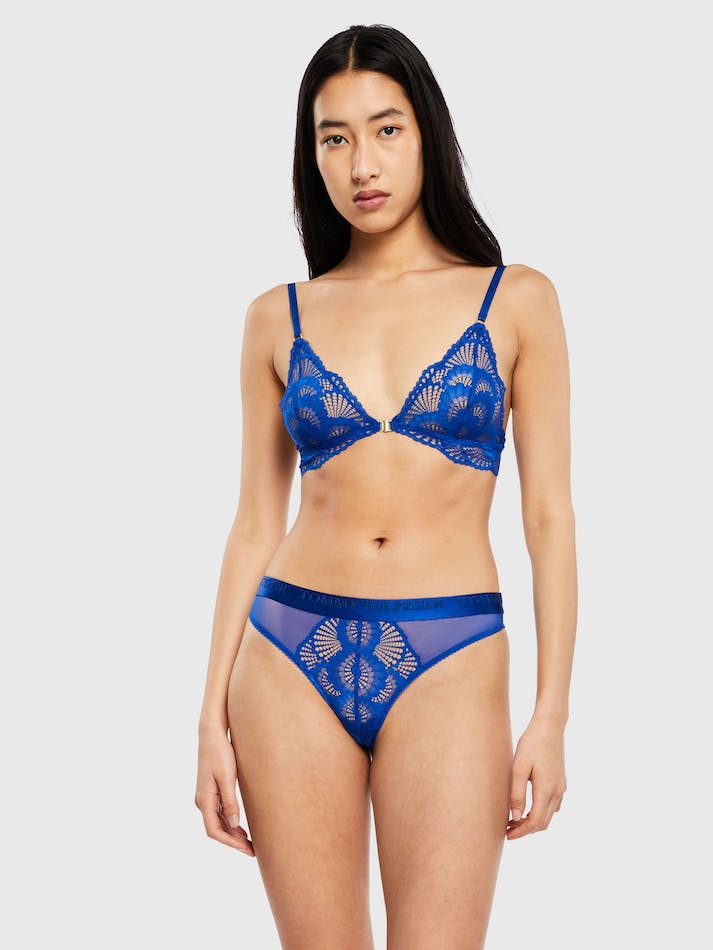 Tommy Hilfiger Shell Lace Triangle Women's Underwear Blue | pUgsUPShj3Z8