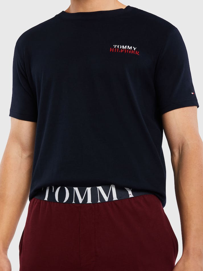 Tommy Hilfiger Short Jersey Men's Loungewear Blue | XKMgeT0BUIJg