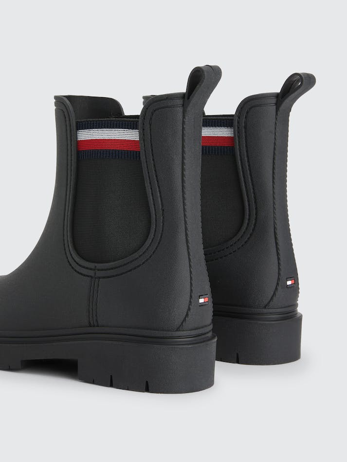 Tommy Hilfiger Signature Cleat Ankle Rain Women's Boots Black | bOSwVg1qLunw