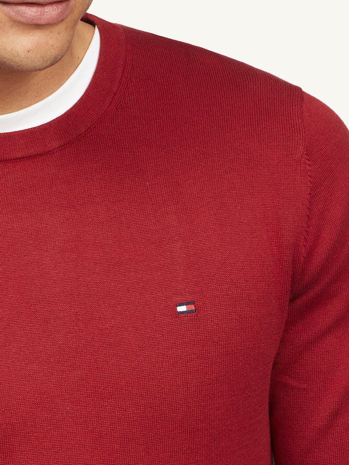 Tommy Hilfiger Signature Crew Neck Men's Sweater Red | YUriZvMCSbpZ