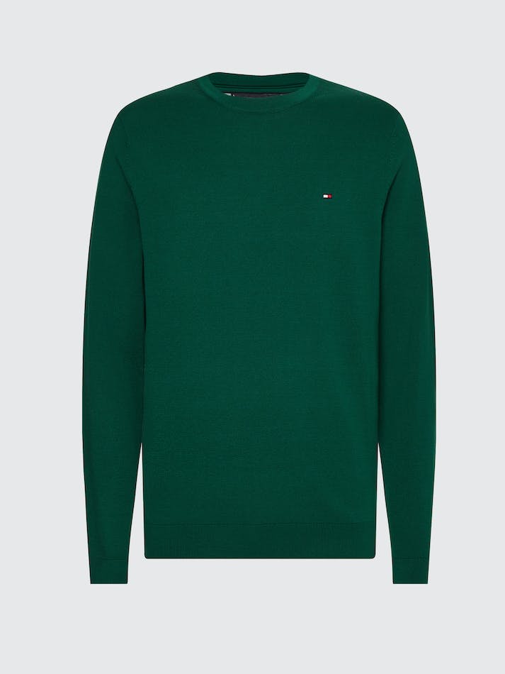 Tommy Hilfiger Signature Crew Neck Men's Sweater Green | shbcW8EsyAWt