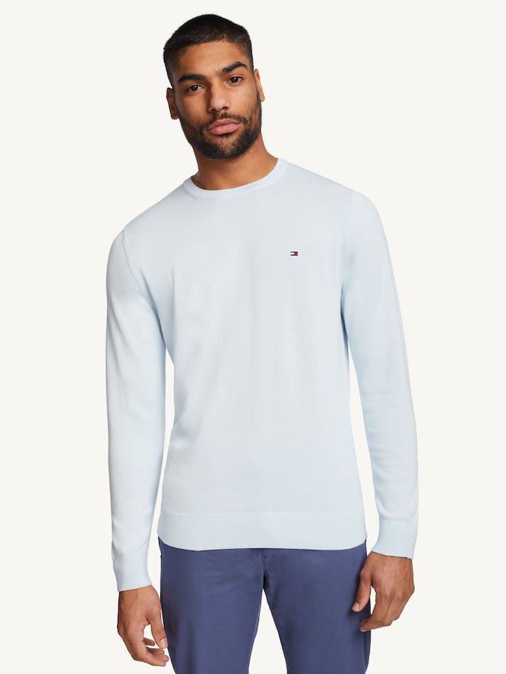 Tommy Hilfiger Signature Crew Neck Men\'s Sweater Blue | uTrKnHzBL7Rw