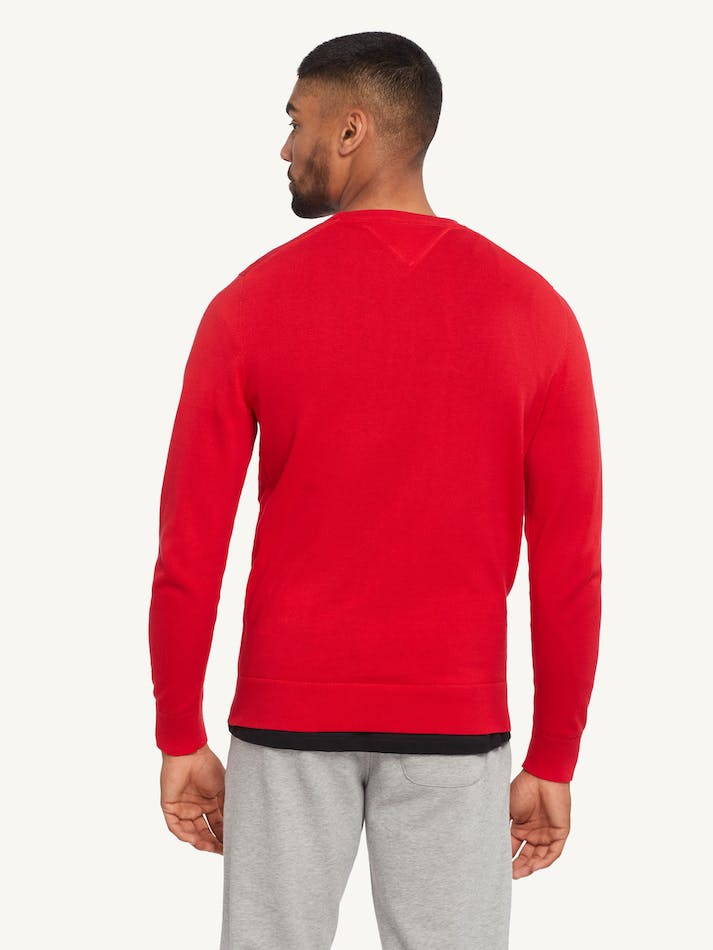 Tommy Hilfiger Signature Crew Neck Men's Sweater Red | uV1ErCtaJU9O