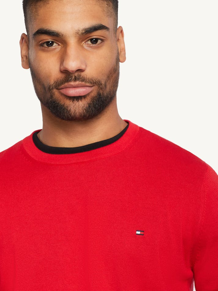 Tommy Hilfiger Signature Crew Neck Men's Sweater Red | uV1ErCtaJU9O