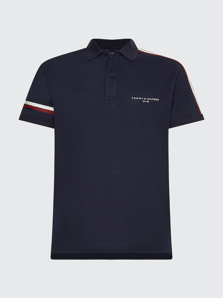 Tommy Hilfiger Signature Tape Regular Fit Men's Polo Shirts Blue | bQq2sm8RO6fE