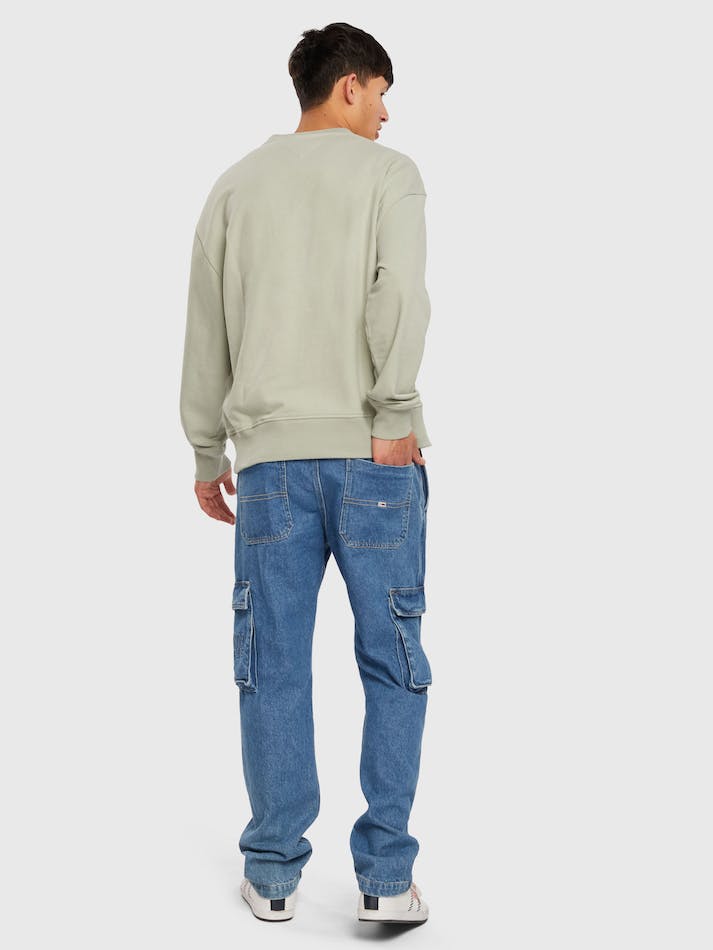 Tommy Jeans Signature Men's Sweatshirts Faded Willow | U9FNTX6icYq4