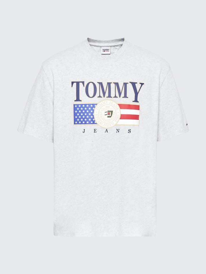 Tommy Jeans Skater Oversized Men's T Shirts Silver Grey | KiJyD9e4WIB7