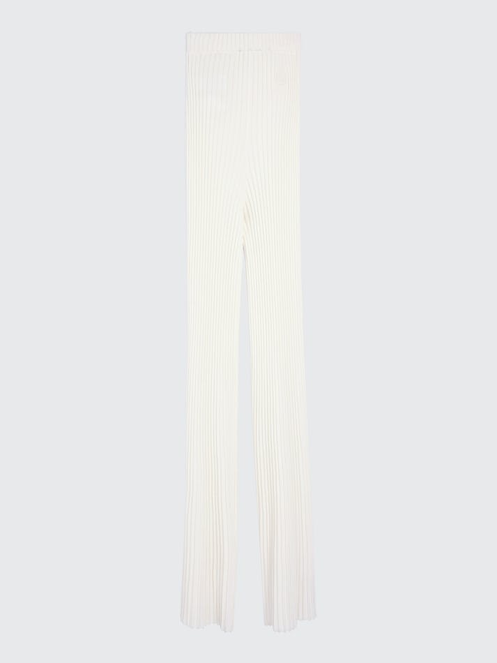 Tommy Hilfiger Skinny Rib-Knit Women's Trousers White | ym9akuCpmoYF