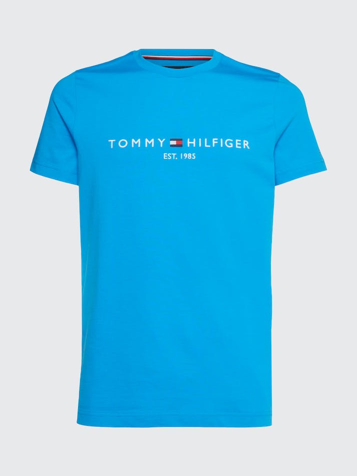 Tommy Hilfiger Slim Fit Organic Cotton Men's T Shirts Blue | sH4XuqBSHqXD