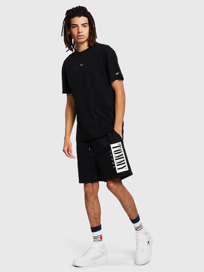 Tommy Jeans Solid Terry Men's Shorts Black | EvoPhGcQy1lq