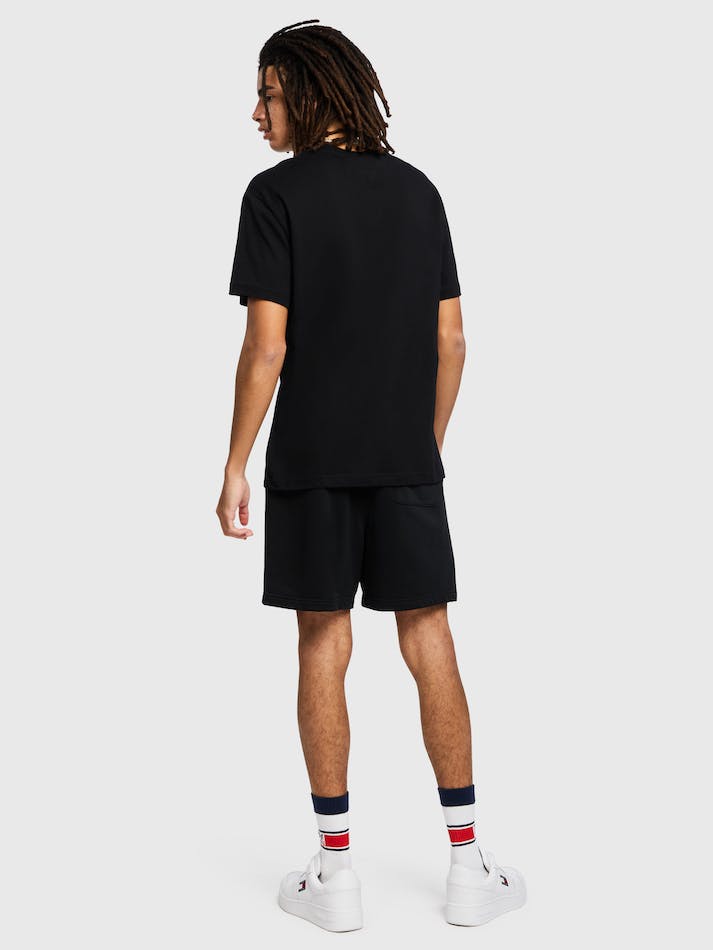 Tommy Jeans Solid Terry Men's Shorts Black | EvoPhGcQy1lq