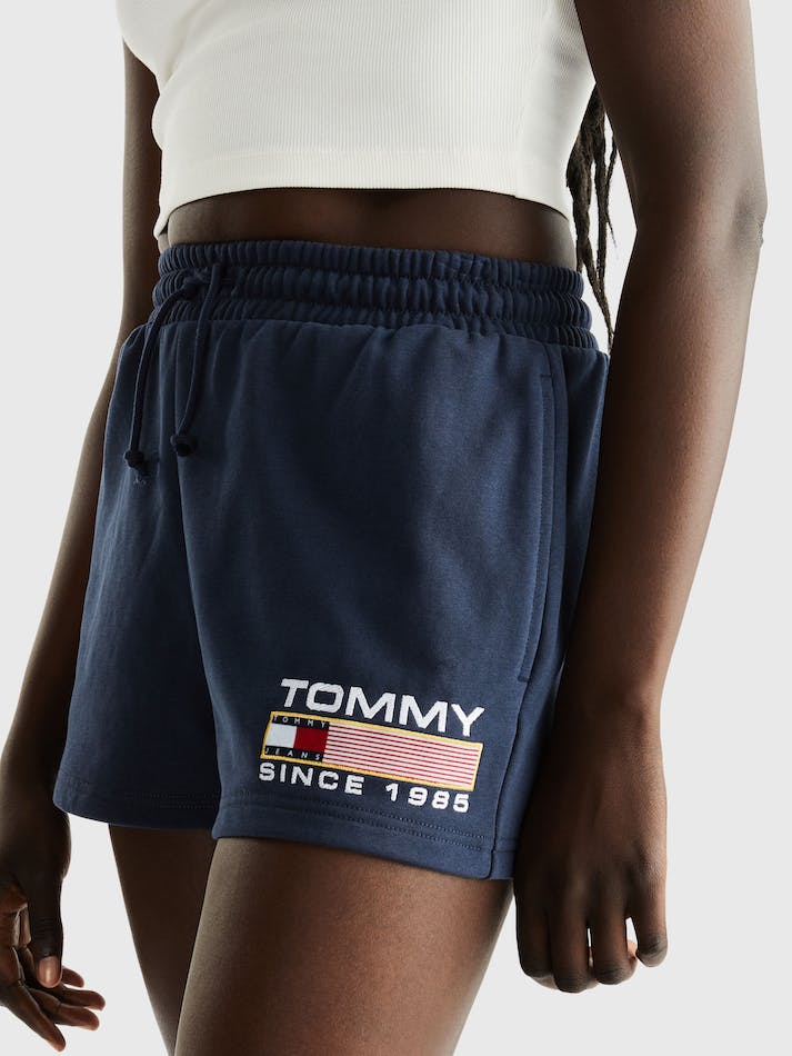 Tommy Jeans Solid Terry Women's Shorts Navy | 0PWDMvIQ1Vbl