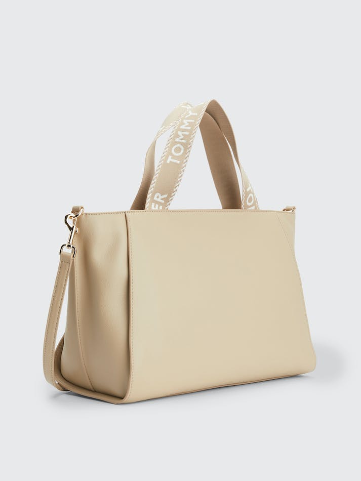 Tommy Hilfiger Spacious Logo Strap Women's Bags Beige | PcriAcI2yFdb